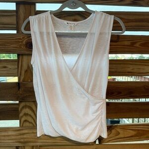 Athleta White Wrap-Style Sleeveless Blouse Womens sz XS